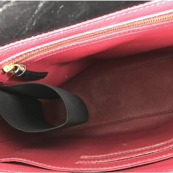 SONGMONT Large Calf Leather Chocolate Bag Onyx Black Luxury Old Money Classic - Picture 13 of 16